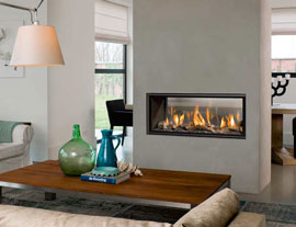 Gaskamin im Wohnzimmer