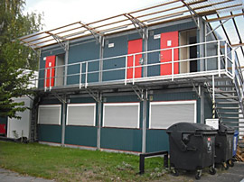 Seecontainer als Büro umgebaut in Berlin ideal für Start Ups