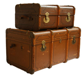 Koffer für einen Überseeumzug von Berlin aus